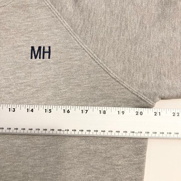 NWOT SOLD OUT NYC Sweatshirt S Limited-Edition Grey Rainbow-Stripe-Cuff&Hem Logo - Picture 8 of 10